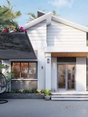 19 Mẫu nhà cấp 4 mái lệch 2, 3 phòng ngủ đẹp ấn tượng
